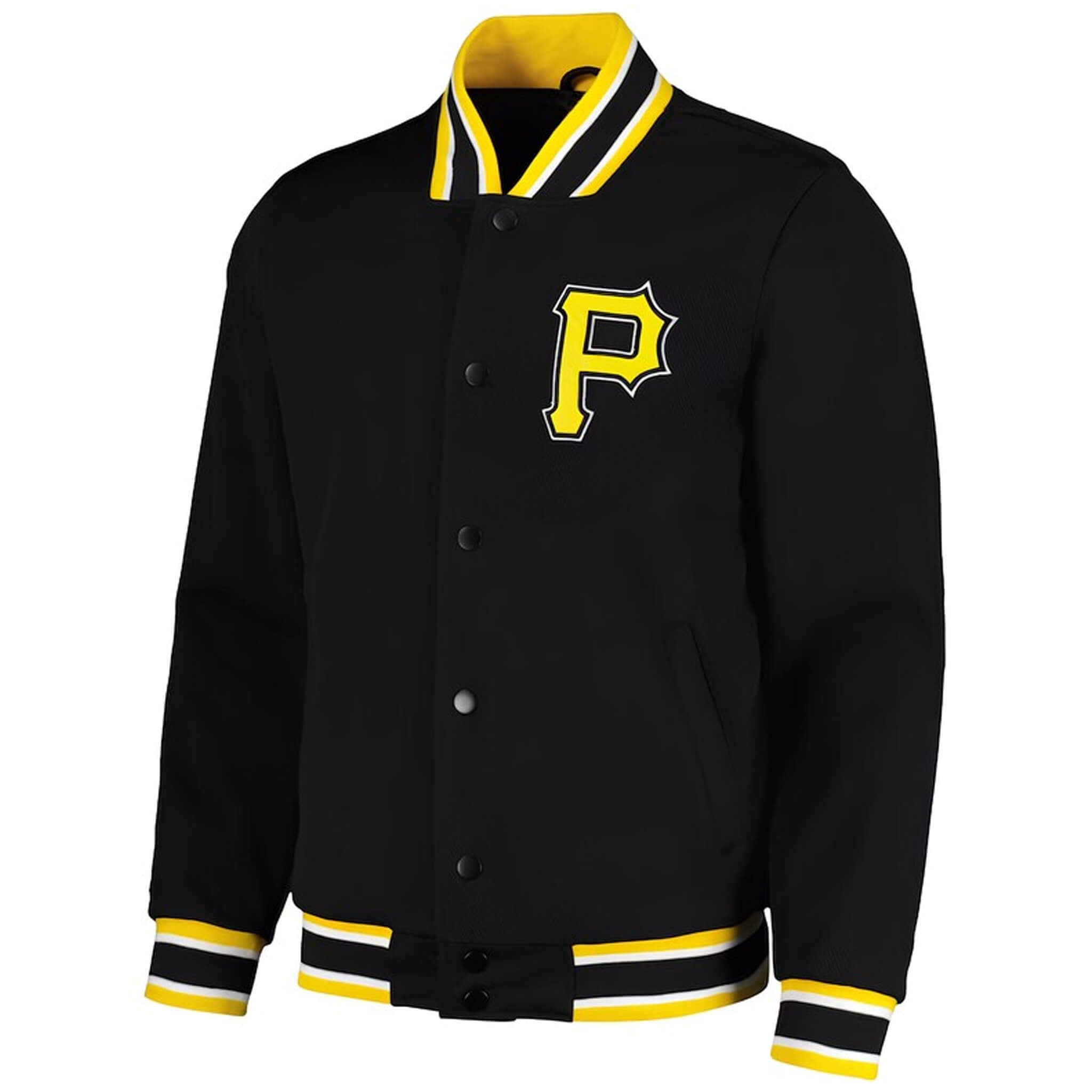 Pittsburgh Pirates Black Satin Varsity Baseball Jacket