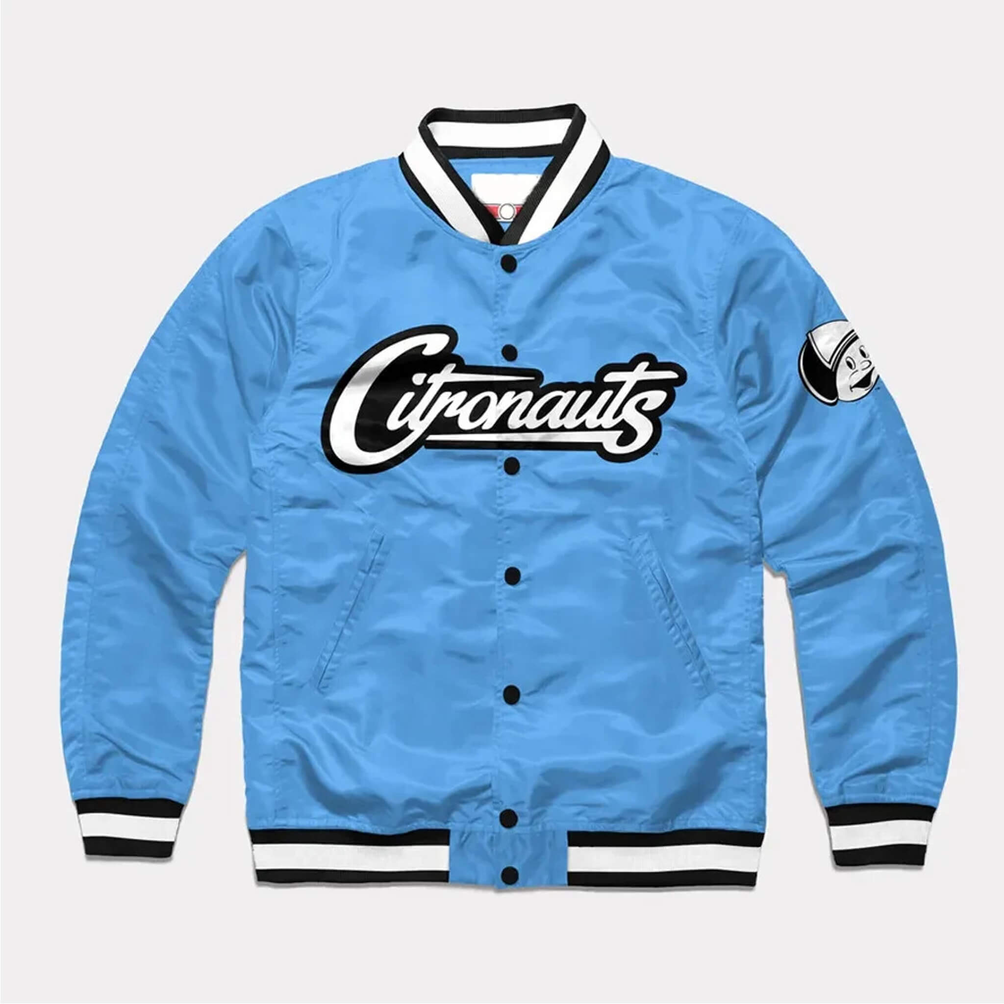 UCF Citronauts Sky Blue Satin Letterman Varsity Jacket